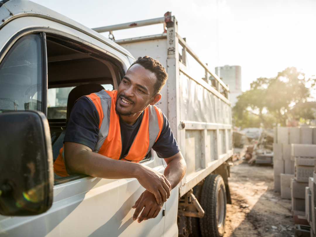 livreur dans son camion
