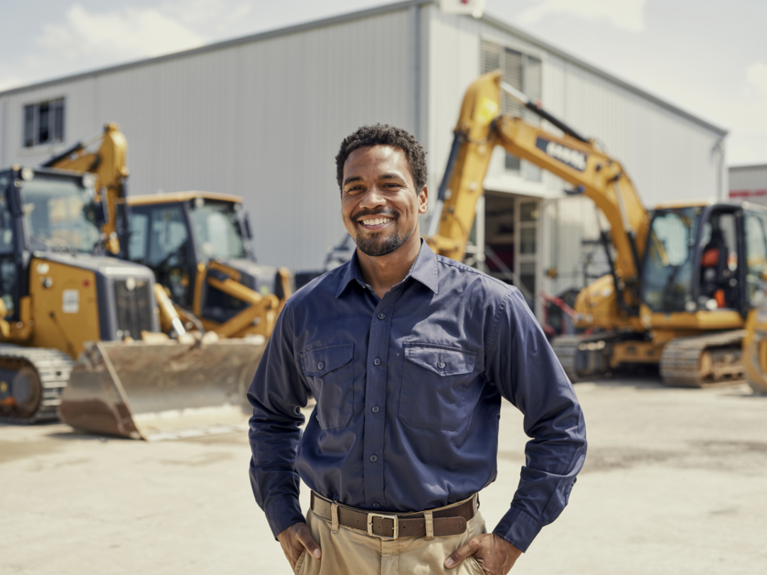 loueur devant machine à loueur